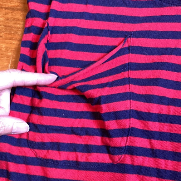 BOBI M Navy/Red Stripe Pocket Tank Lightweight - Picture 3 of 5